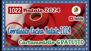 1022 🌹coordinato cucina NATALE 2024 @elicreaCUCITO presina con tecnica fiocco