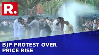 BJP’s Yuva Morcha Stages Protest Against State Budget In Kerala’s Trivandrum