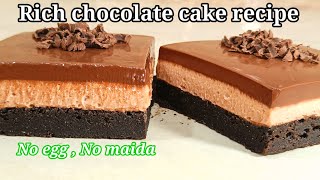 eggless Rich chocolate cake recipe | how to make chocolate cake at home |