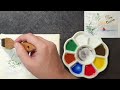 how to paint this quick and easy christmas card in watercolor