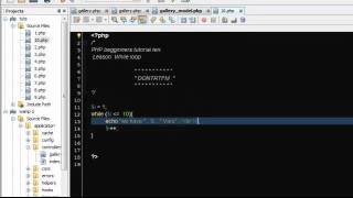 PHP tutorial 10 - While loops