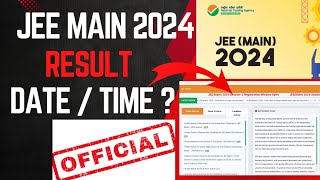 JEE Main Result Date 2024 |  jee main result session 1 | jee main result | #jeemainresult