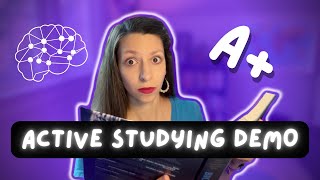 What does active studying look like? // How to do active recall // Active Studying Demonstration