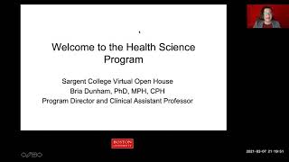 Boston University, Sargent College Health Science Program Overview
