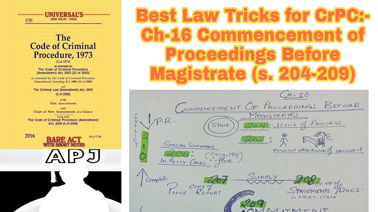 Best Law Tricks For CrPC:- Ch-16 Commencement Of Proceedings Before ...