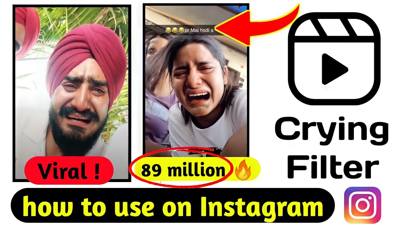 How To Get Instagram Crying Face Filter | Crying Filter Instagram Reels ...