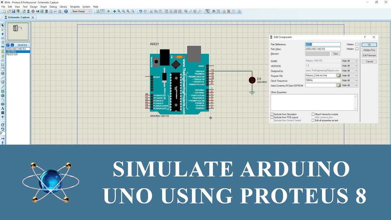 How To Simulate Arduino In Proteus