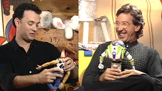 See Tom Hanks and Tim Allen REACT to Their Toy Story Action Figures