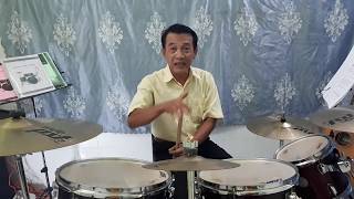 Tập trống Jazz. Điệu biến thể - Slow pop ( Rap). Trung Drum 12