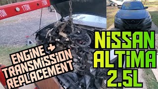 2013-2018 Nissan Altima engine & transmission replacement topside removal