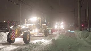 幹線道路の排雪作業1