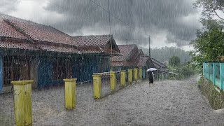 Relax Instantly | Thunderstorm \u0026 Gentle Rain in a Tranquil Village