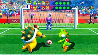 Mario and Sonic at the Tokyo 2020 Olympic Games Football Team Yoshi vs Team Bowser