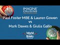 World Indoor Bowls Championship 2024 P.Foster MBE & L.Gowen vs M.Dawes & G.allo - Day 8 Match 1