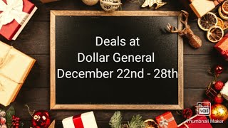 Deals at Dollar General 🎄 December 2024 🎄 Digital Coupon Match-ups