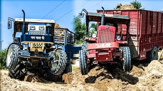 आखिर संघर्ष करने वाले की ही जीत होती है SWARAJ 744 XT vs MAHINDRA 585 DI XP PLUS full loding trolley