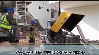TEKKÖK® 15m3/h Concrete Pump for pumping floor screed / Sulu şap aktarmak için Mini Beton Pompası