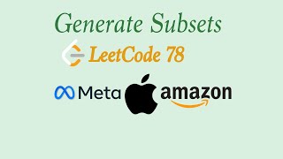Generating Subsets - Leetcode 78 - Python