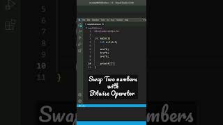 Swap two numbers with Bitwise Operator, C language Code, Staps of Coding.