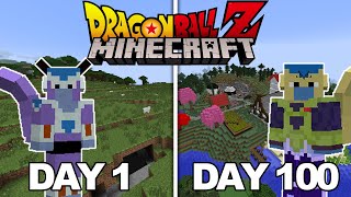 I Played Dragon Ball Z Minecraft For 100 DAYS... This is What Happened