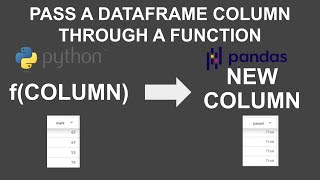Pass a DataFrame Column Through a Function | Python | pandas