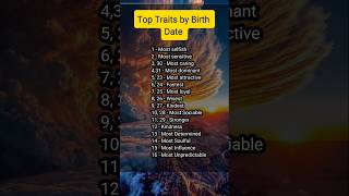 Top Traits by Birth Date | The Truth About Your Birthday Personality #zodiac #astrology #tarot