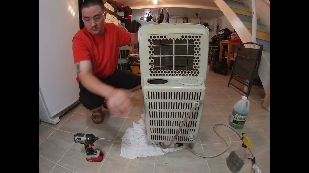 How To Clean Portable Air Conditioner Coils - YouTube