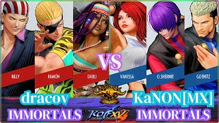 KOF XV🔥The Next Level Of KOF 15 Season Advance Combos \u0026 Tricks🔥Rank Match🔥dracov🔥VS🔥 KaNON[MX]🔥