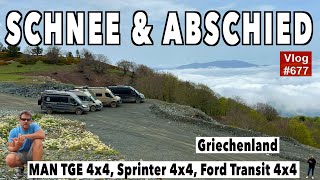 #677 Schnee \u0026 Skigebiet | Getrennte Wege | Griechenland offroad, MAN TGE 4x4 MegaMobil