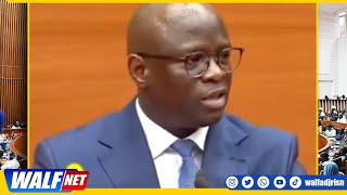 Intégralité du discours du ministre des Finances et du budget Cheikh Diba à l'Assemblée nationale