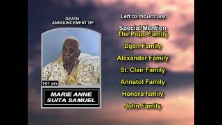 Marie A.S Samuel ~ Long Obituary