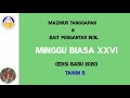 NYANYIAN MAZMUR TANGGAPAN HARI MINGGU BIASA XXVI Tahun B - Komisi Liturgi