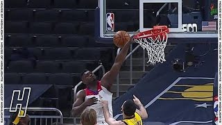 Zion Williamson Broke The Rim Up On a Dunk Attempt - Pelicans vs Pacers - February 5, 2021