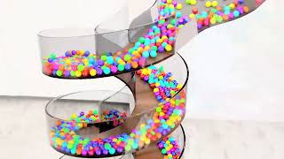 7 600 Colorful Balls Marble Run Loop animation #marblerun
