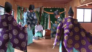 亀峯神社例大祭2018　津嶋神楽社　『一番神楽』