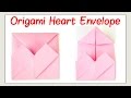 Valentine's Day Crafts - How to Fold an Origami Heart Envelope Paper Craft