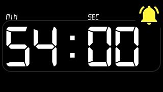 ⏰ TIMER 54 Minutes ((BEEP)) 🔔 - Countdown with Alarm