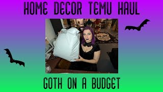 goth on a budget TEMU GOTHIC HOME DECOR HAUL 💜🦇💜