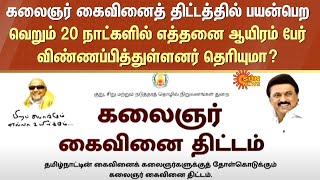 Kalaignar Craft Scheme | Benefit | Just 20 days | how many thousands of people have applied?