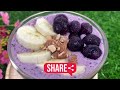 ep143.blueberry smoothie oat สมูทตี้บลูเบอร์รี่ข้าวโอ๊ต vegan plantbased