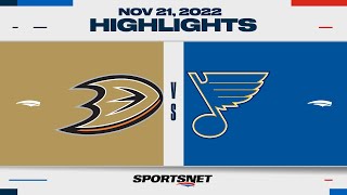 NHL Highlights | Ducks vs. Blues - November 21, 2022