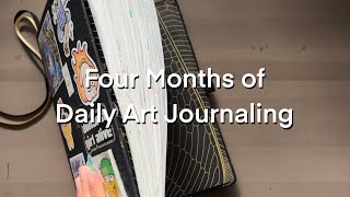 my first COMPLETED art journal of 2025!! | amandaswork art journal flip through