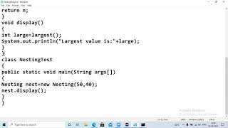 Nesting of Methods in java