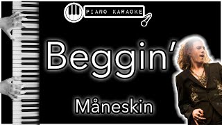 Beggin’ - Måneskin - Piano Karaoke Instrumental