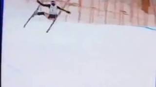 Alpine Skiing - 2002 - Men's Super G - Solbakken crash in Kvitfjell