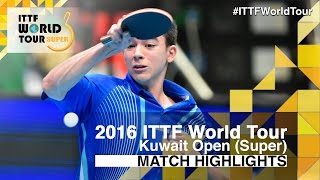 2016 Kuwait Open Highlights: Hugo Calderano vs Tonin Ryuzaki (Pre)