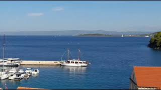 Time lapse 16x speed arrival of mini cruise  ship PRAVEDAN in Račišće, Croatia 27.9.2023