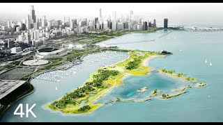 Walking through Northerly Island | Chicago IL USA (Relaxing Walking Tour)