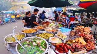 So Much Delicious Food at Olympic Market Phnom Penh - Incredible Street Food Tour in Cambodia