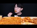 eng sub asmr spicy fire noodles u0026 fried chicken eating sounds mukbang 불닭볶음면 치킨 먹방asmr mukbang